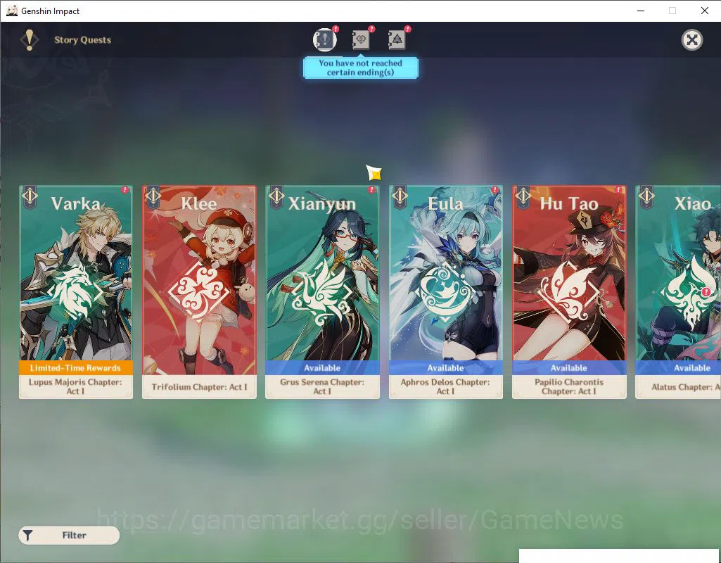 Genshin Impact Accounts Asia|UserUnset|AR 40|3 Limited +28(*4Character)|[X image 11