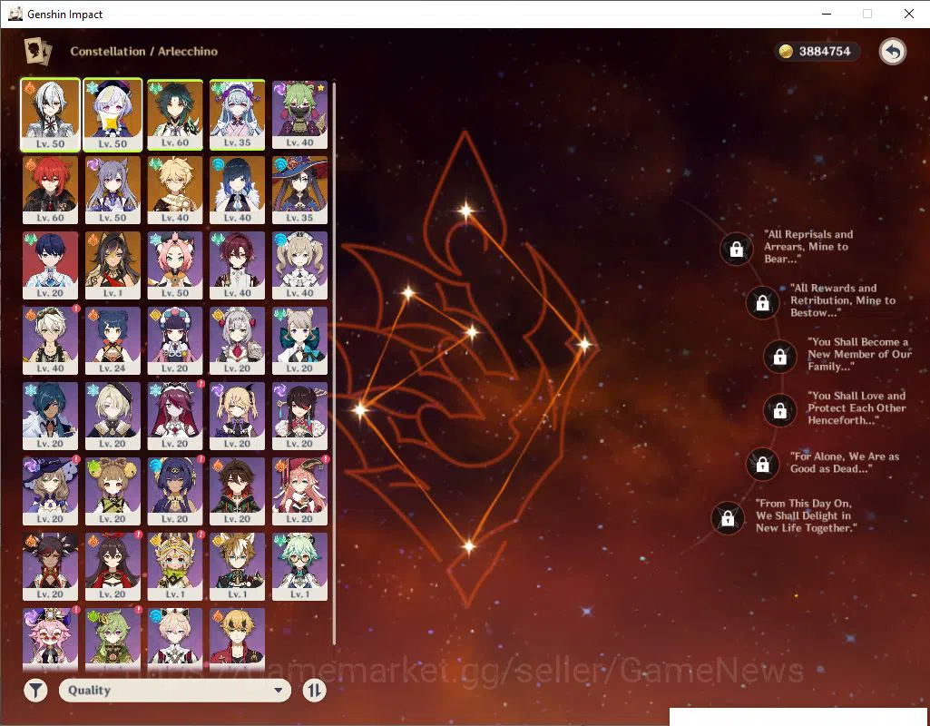 Genshin Impact Accounts Asia|UserUnset|AR 40|3 Limited +28(*4Character)|[X image 3