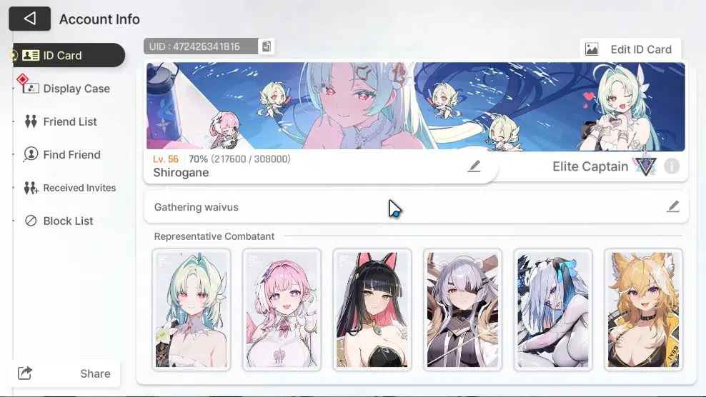 Chaos Zero Nightmare Accounts GLOBAL|Lv 56|10 2