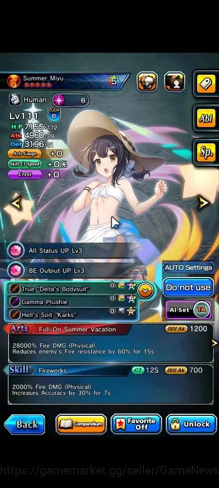 Grand Summoners Accounts End-Game Global|Rank 101|34 Ascend+9 TW|[LM Isliid,Chloe,Beta,Misaka,2X 6