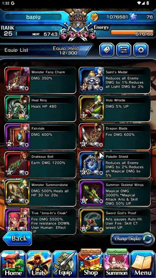 Grand Summoners Accounts Global|Rank 25|3 Ascend+1 TW (Choi Jong In)+TW,Sai image 6