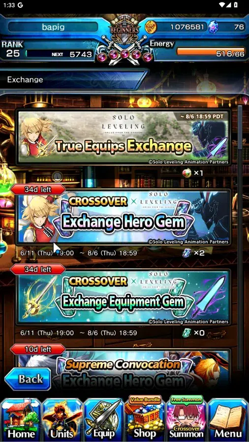 Grand Summoners Accounts Global|Rank 25|3 Ascend+1 TW (Choi Jong In)+TW,Sai image 8