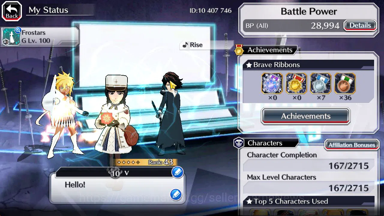Bleach: Brave Souls Accounts Starter [GLOBAL]6K Orb+Fresh All Story|Christimas24 Nemu,Unleashed Halibel,Swimsuit23 2