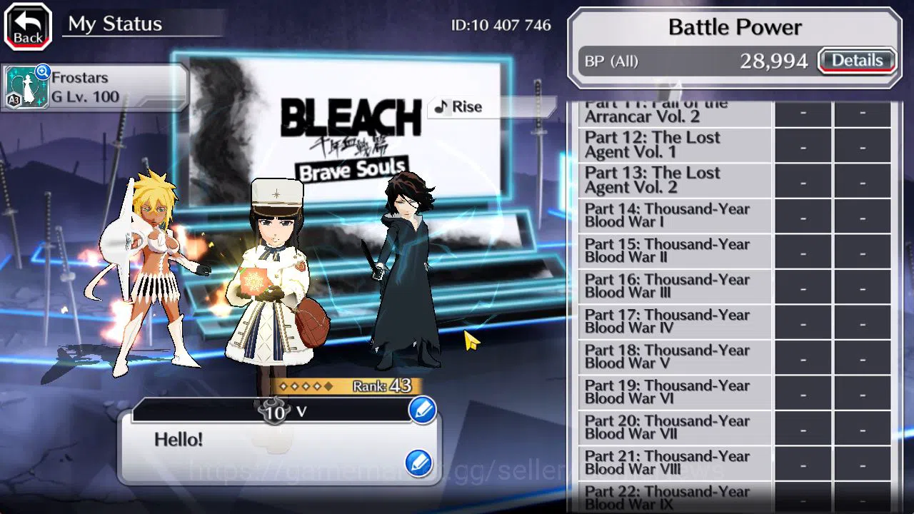 Bleach: Brave Souls Accounts Starter [GLOBAL]6K Orb+Fresh All Story|Christimas24 Nemu,Unleashed Halibel,Swimsuit23 5