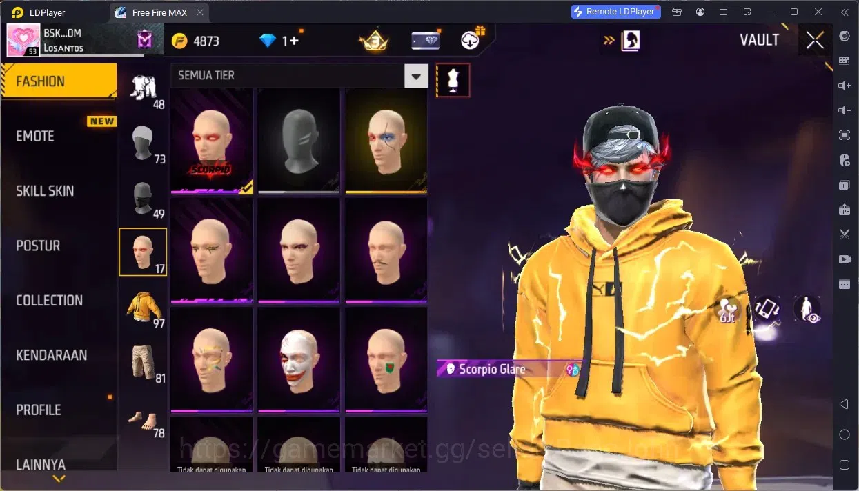 Free Fire Accounts Indonesia | M1887- Emerald Poer, Mamba Gnaw, Bunny image 11