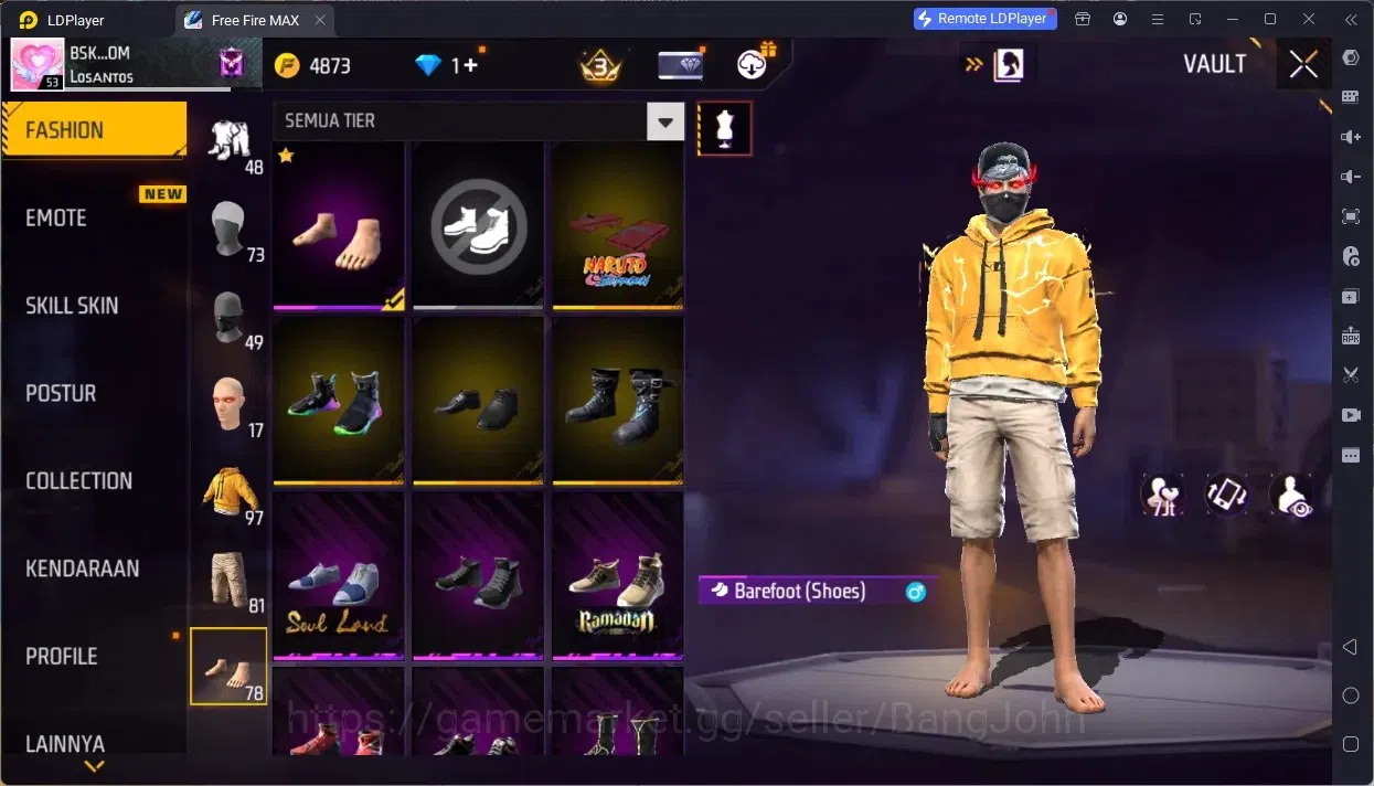 Free Fire Accounts Indonesia | M1887- Emerald Poer, Mamba Gnaw, Bunny image 14