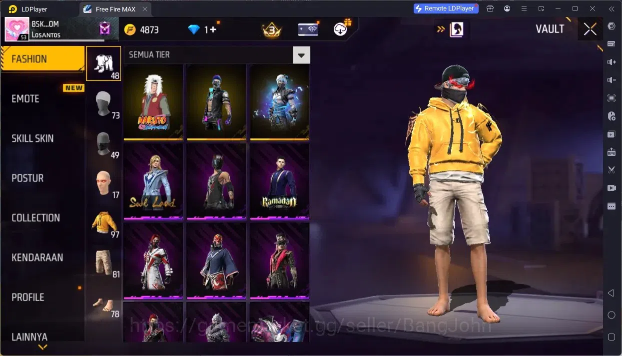 Free Fire Accounts Indonesia | M1887- Emerald Poer, Mamba Gnaw, Bunny image 8