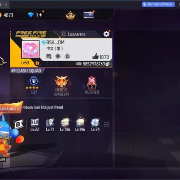Free Fire Accounts Indonesia | M1887- Emerald Poer, Mamba Gnaw, Bunny image 1