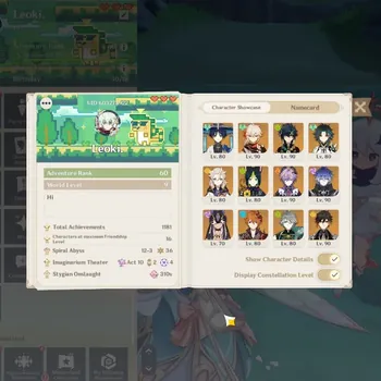 Genshin Impact Accounts Others NA|AR 60|5 PremTeam|29