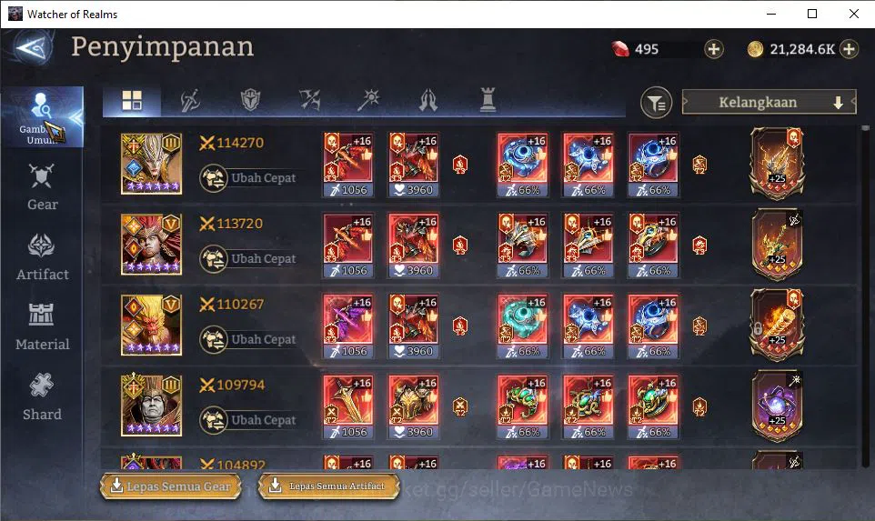 Watcher of Realms Accounts GLOBAL 60x|11M Power|15 Lord[PraetusA3,ValderonA1, image 19