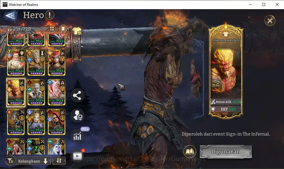 Watcher of Realms Accounts GLOBAL 60x|11M Power|15 Lord[PraetusA3,ValderonA1, image 8