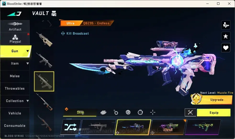 Blood Strike Accounts Collab Skin ASIA |1 Eternal Gun:Desert Eagle-Scorpius|Collab Guns:3 7DS,2 TR,1 EVA|Striker:4 Ultra,3 13