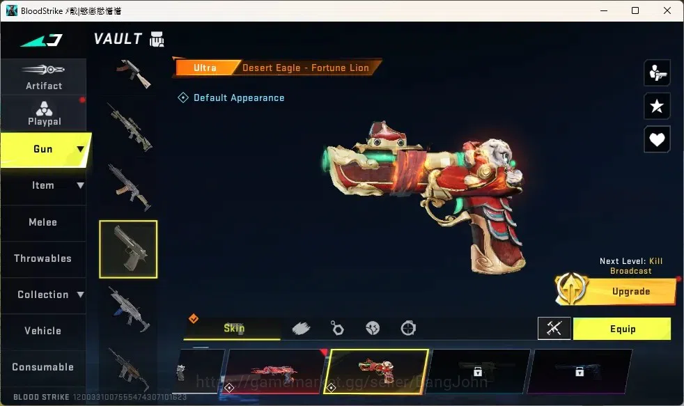 Blood Strike Accounts Collab Skin ASIA |1 Eternal Gun:Desert Eagle-Scorpius|Collab Guns:3 7DS,2 TR,1 EVA|Striker:4 Ultra,3 6