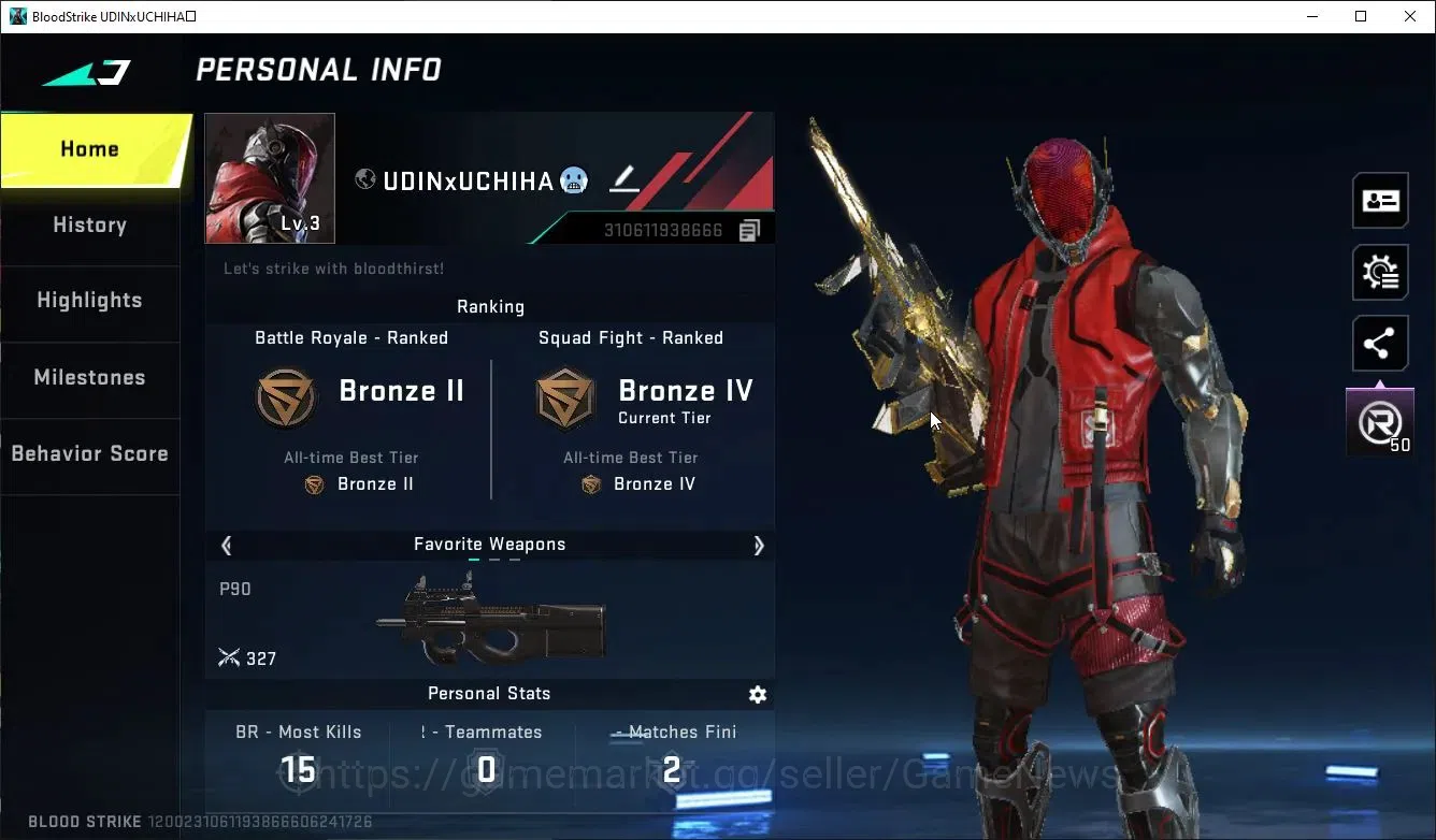 Blood Strike Accounts ASIA|ETERNAL AUG-Empyrean | 1 Legendary KALA-Under image 2