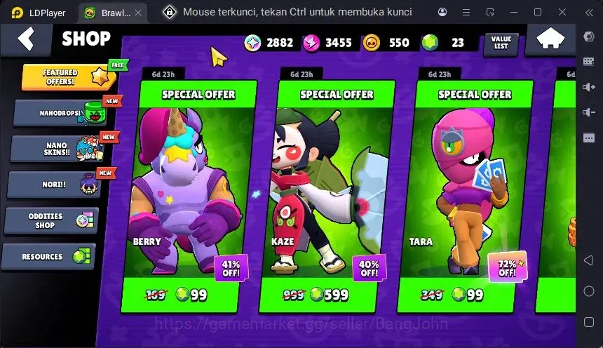 Brawl Stars Accounts Trophy 475 |10 Brawler|3 Power Lv11(Shelly,Edgar,Jae-Yong)|1 Mythic(Otis),2 Epic(Edgar,BO) Skin 4