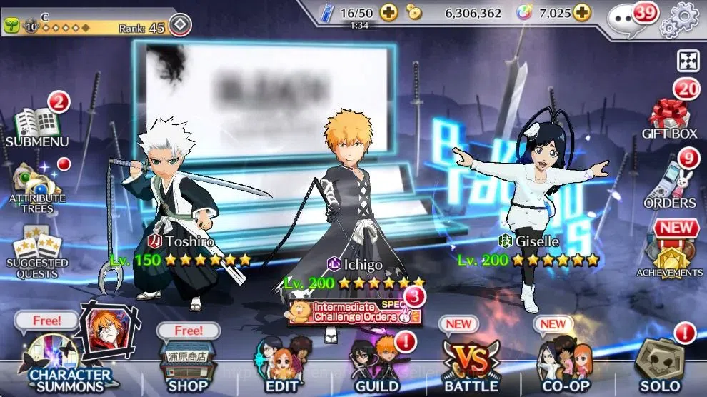 Bleach: Brave Souls Accounts Starter Global |7k Orb + 52k BP |Fresh Story(Ichigo, Giselle, Toshiro) | KlabID|Check SS BBS730Z 1