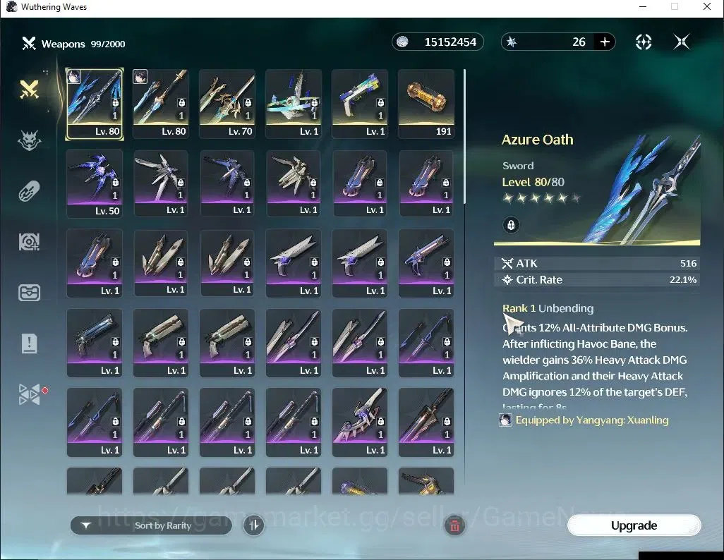 Wuthering Waves Accounts Starter NA|UL 53|2 Limited+3 Standard|Yangyang:Xuanling R5)+Sign Rebecca,Encore Etc|Rate On|MC 4