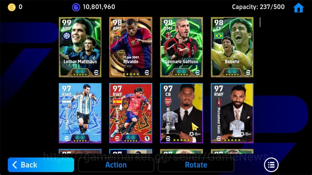 eFootball Accounts Android|BigTime Rivaldo,Epic Lothar Matthaus,Genna image 7
