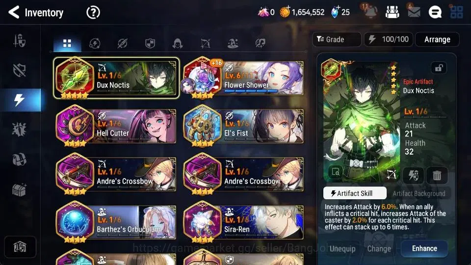 Epic Seven Accounts High-End Global Unverif |3 ML(Belian,Notos,LCermia)|PoH+Bless ON|Stigma 7.9K|Gold 1.6M |Log Stove|EP7159B 13