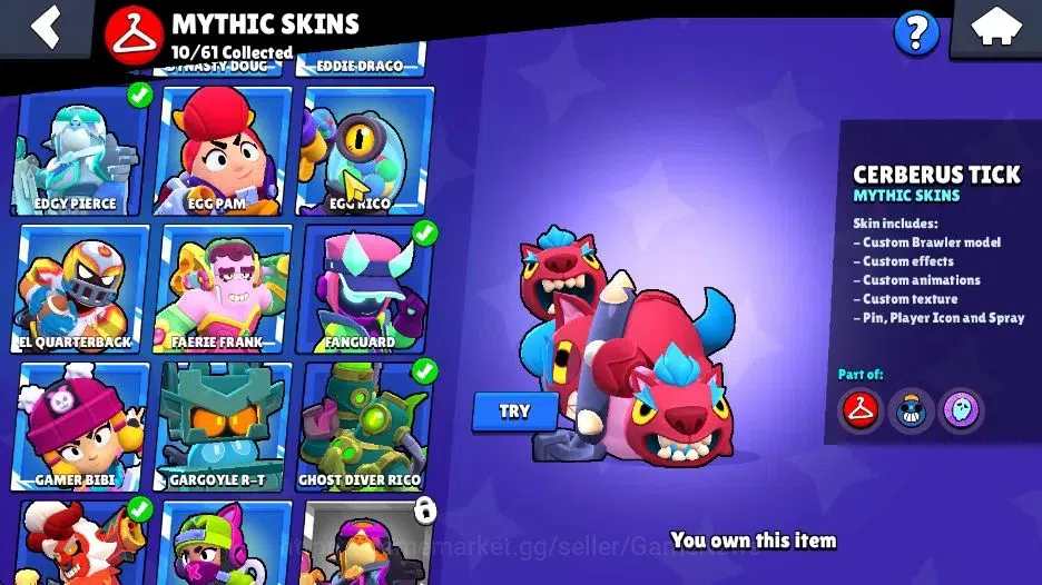 Brawl Stars Accounts 56K Trophy|98 Brawlers 56 Max Lvl|15 Prestige|5 Hy image 13