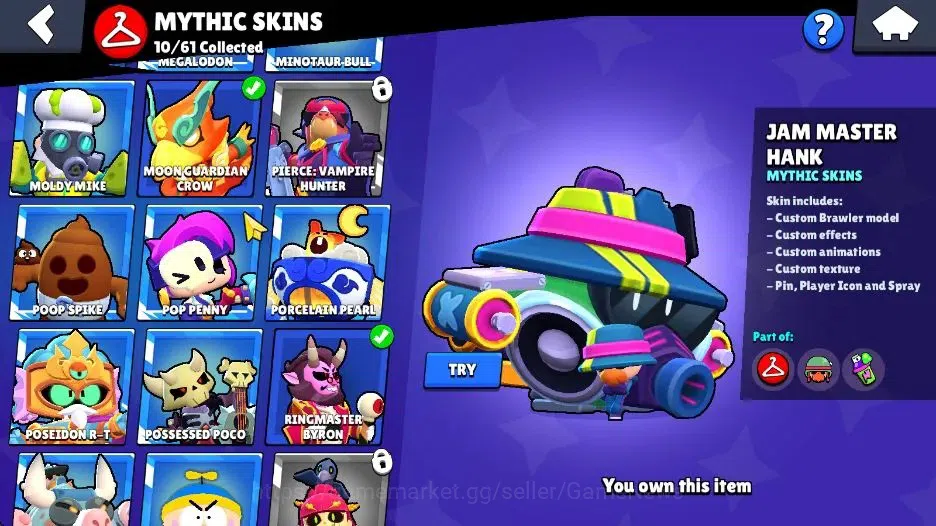 Brawl Stars Accounts 56K Trophy|98 Brawlers 56 Max Lvl|15 Prestige|5 Hy image 14