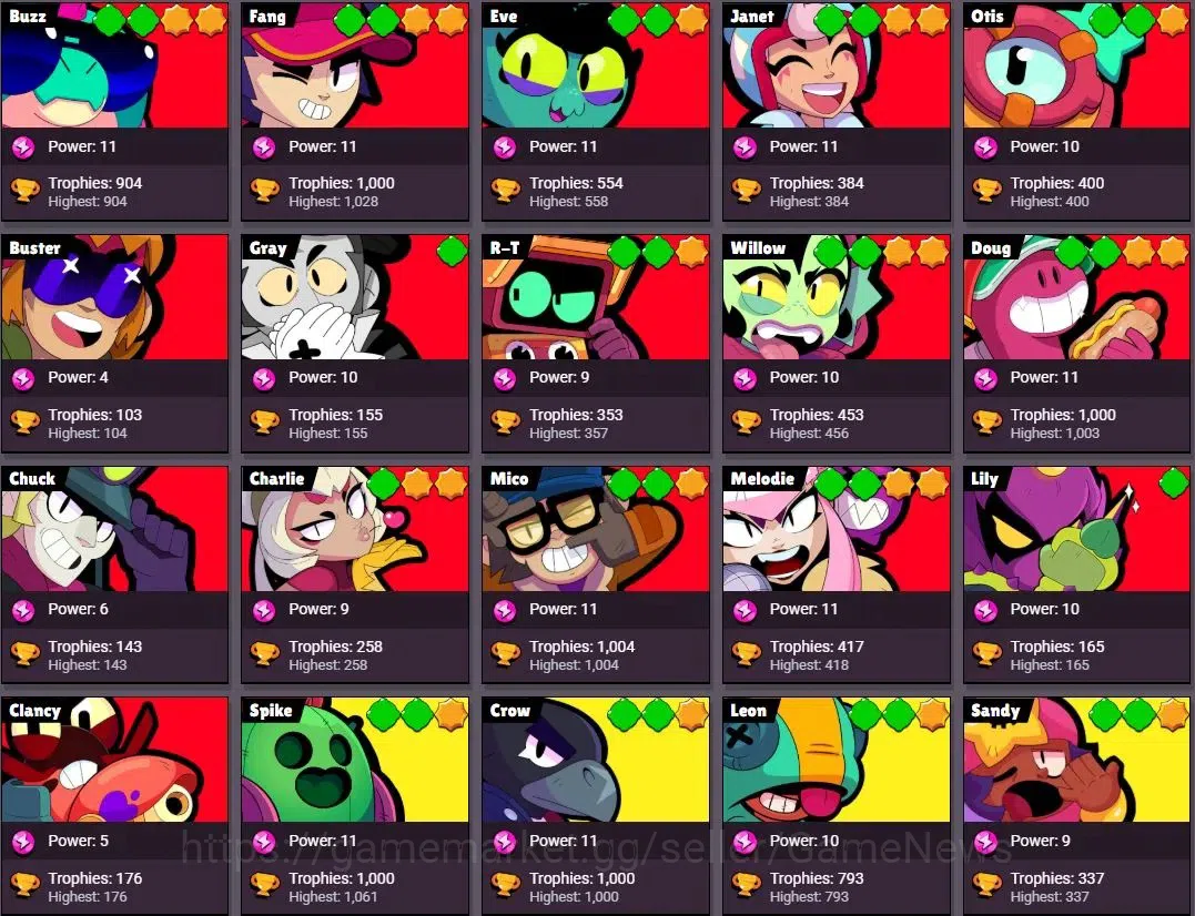 Brawl Stars Accounts 56K Trophy|98 Brawlers 56 Max Lvl|15 Prestige|5 Hy image 6