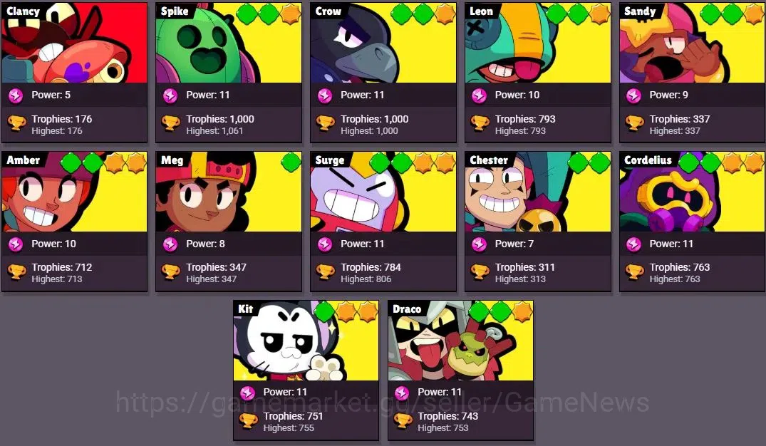 Brawl Stars Accounts 56K Trophy|98 Brawlers 56 Max Lvl|15 Prestige|5 Hy image 7
