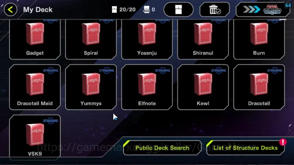 Yu-Gi-Oh! Master Duel Accounts Android|Lv 18|20 Deck|VSK9,Yummys,ElfNote,Kewl,Dra image 3