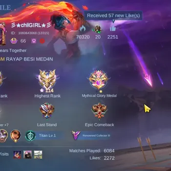 Mobile Legends: Bang Bang Accounts Collector Hero 133|Skin 256|Renowned|HighImmo 114|Lucky Box Freya+Chou+Odette|Collector