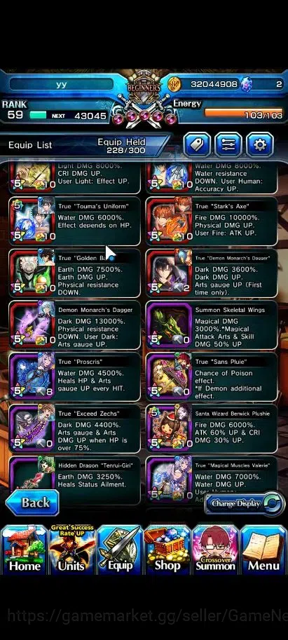 Grand Summoners Accounts Global|Rank 59|1 Sp Art|21 Ascend 8 TW|(S Miyu,Kam image 12