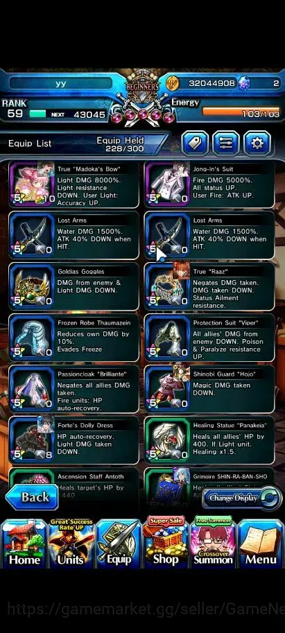 Grand Summoners Accounts Global|Rank 59|1 Sp Art|21 Ascend 8 TW|(S Miyu,Kam image 13