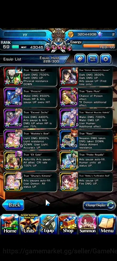 Grand Summoners Accounts Global|Rank 59|1 Sp Art|21 Ascend 8 TW|(S Miyu,Kam image 7
