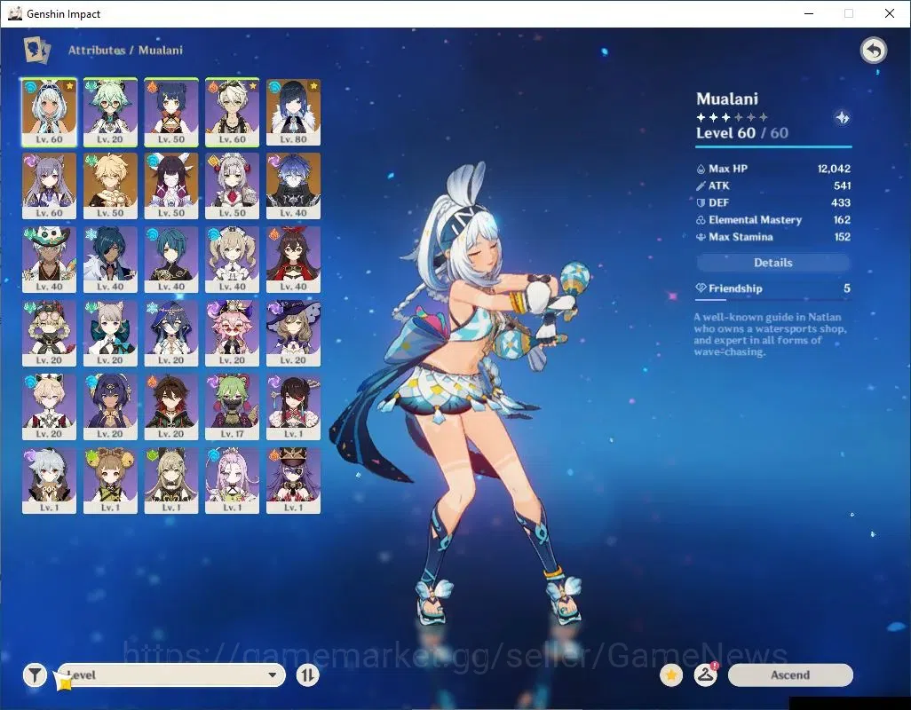 Genshin Impact Accounts Asia|AR 44|4 Limit +24(*4Character)|Columbina,Flin image 3