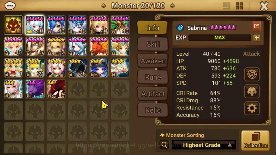 Summoners War: Sky Arena Accounts GLOBAL Lv 21|Starter|1 LD [Geldnir]|3 Total NB5[Te image 10