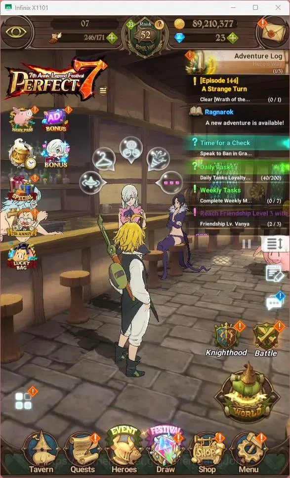 The Seven Deadly Sins: Grand Cross Accounts ASIA |1.03M CC|UR Mesis 3/6,Meliza 2/6,TOG Thunder image 10