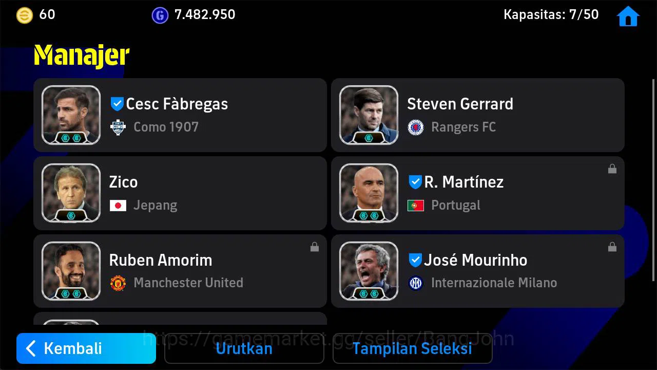 eFootball Accounts Others Power 3176, Neymar MSN, Eric cantona Epic, Dida Epic, R baggio old, Nistelrooy old, Son hyung min 3