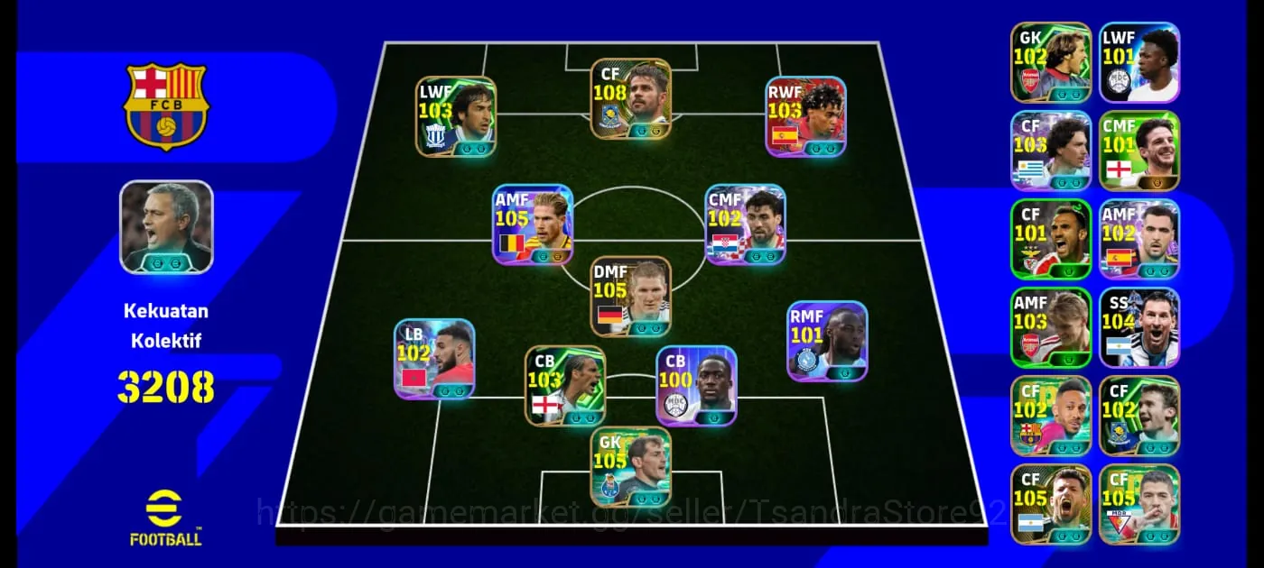 eFootball Accounts Starter #E FLASH SALE Collective 3208+ || 3 Player Paid, Skuad GG Not Base 1