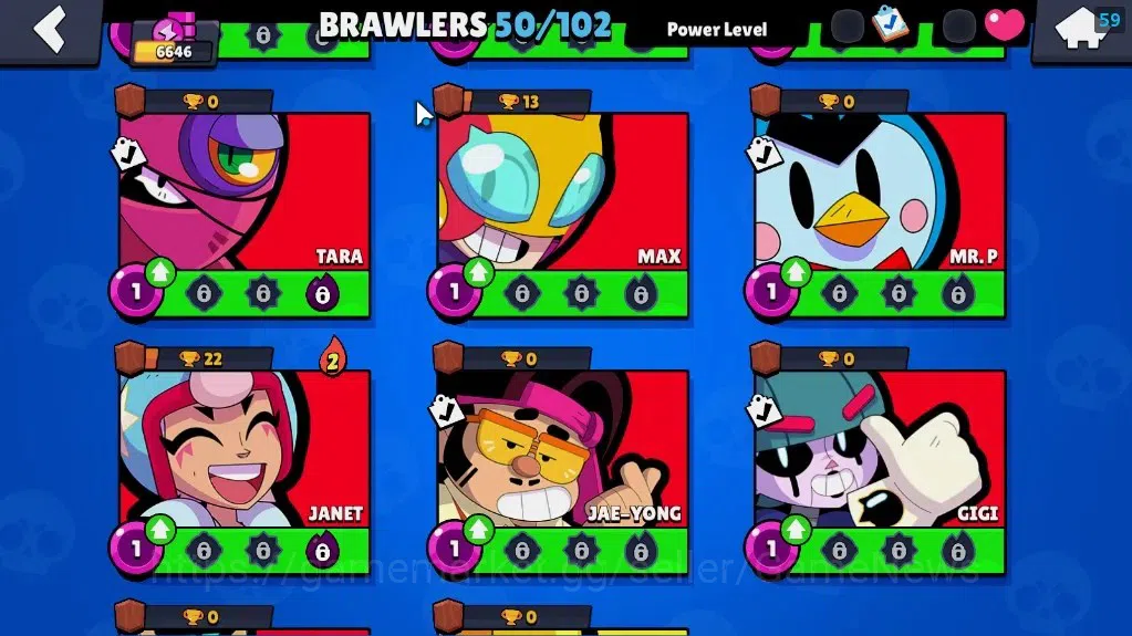 Brawl Stars Accounts 6646 Trophy|5k Blings|50 Brawlers 7 MaxLvl[Full Bu image 15