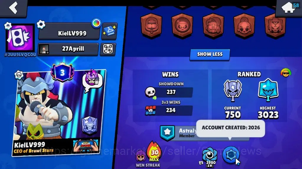 Brawl Stars Accounts 6646 Trophy|5k Blings|50 Brawlers 7 MaxLvl[Full Bu image 4