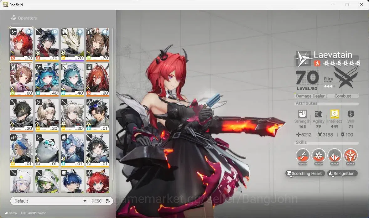 Arknights: Endfield Accounts Asia | Lv 51 | 2 Limit+2 Sign (Laevatain,Gilberta) image 3