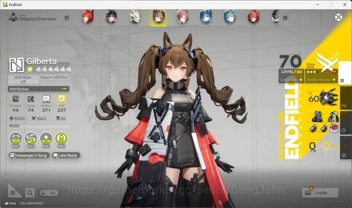 Arknights: Endfield Accounts Asia | Lv 51 | 2 Limit+2 Sign (Laevatain,Gilberta) image 5