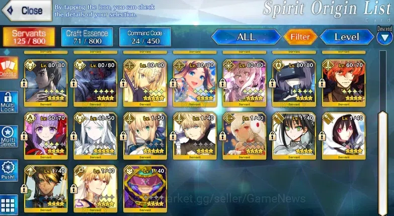 Fate-Grand Order Accounts NA Lv 122|5 limited ssr| Kama(Avenger), Tiamat, Dr image 10