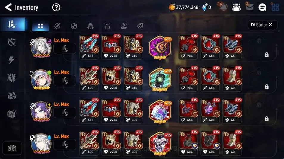 Epic Seven Accounts High-End Global Unverif | 7 ML(LOTScales,Straze,Zio,RAL,LW Peira,Etc.) | PoH+Bless ON | Stigma 67.7K 11