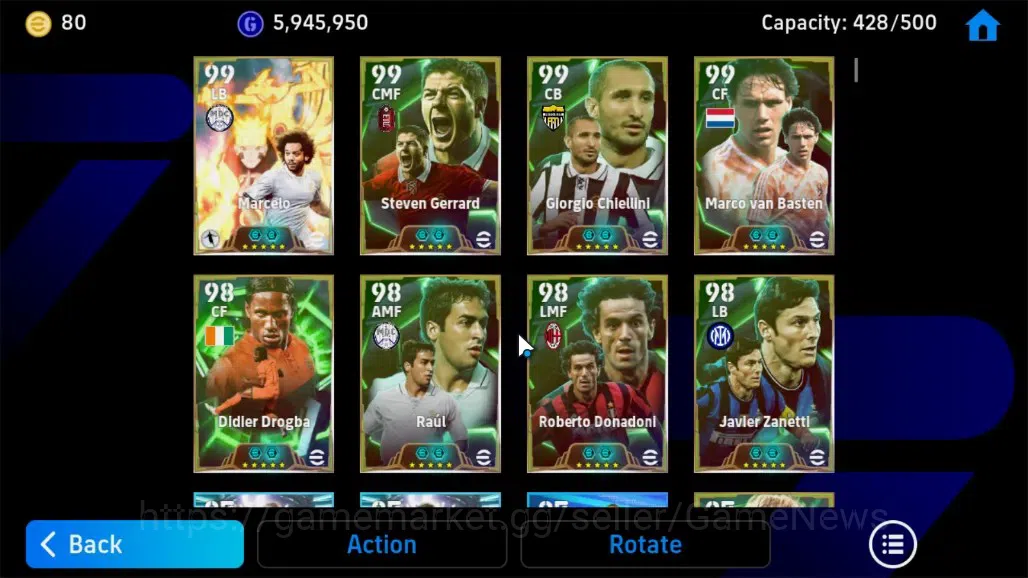 eFootball Accounts Android|Epic Marcelo Naruto,S.Gerrard,Giorgio C,Ma image 5