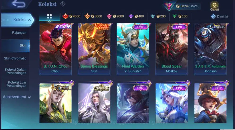 Mobile Legends: Bang Bang Accounts Hero 127 | Skin 412 | Legend Franco+Freya, Collect image 13