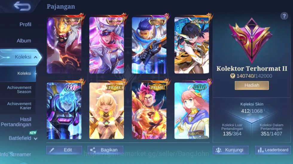 Mobile Legends: Bang Bang Accounts Hero 127 | Skin 412 | Legend Franco+Freya, Collect image 2
