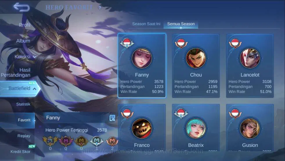 Mobile Legends: Bang Bang Accounts Hero 127 | Skin 412 | Legend Franco+Freya, Collect image 4