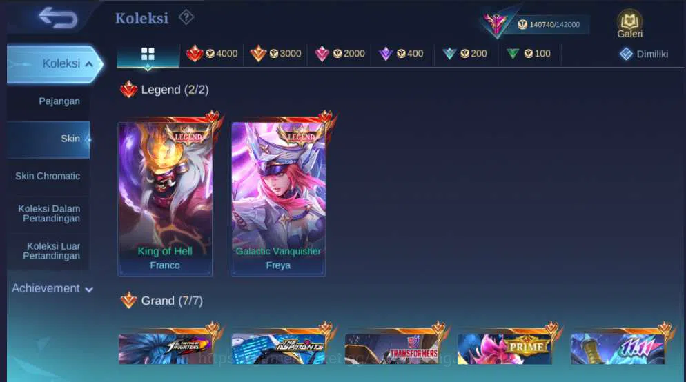 Mobile Legends: Bang Bang Accounts Hero 127 | Skin 412 | Legend Franco+Freya, Collect image 8