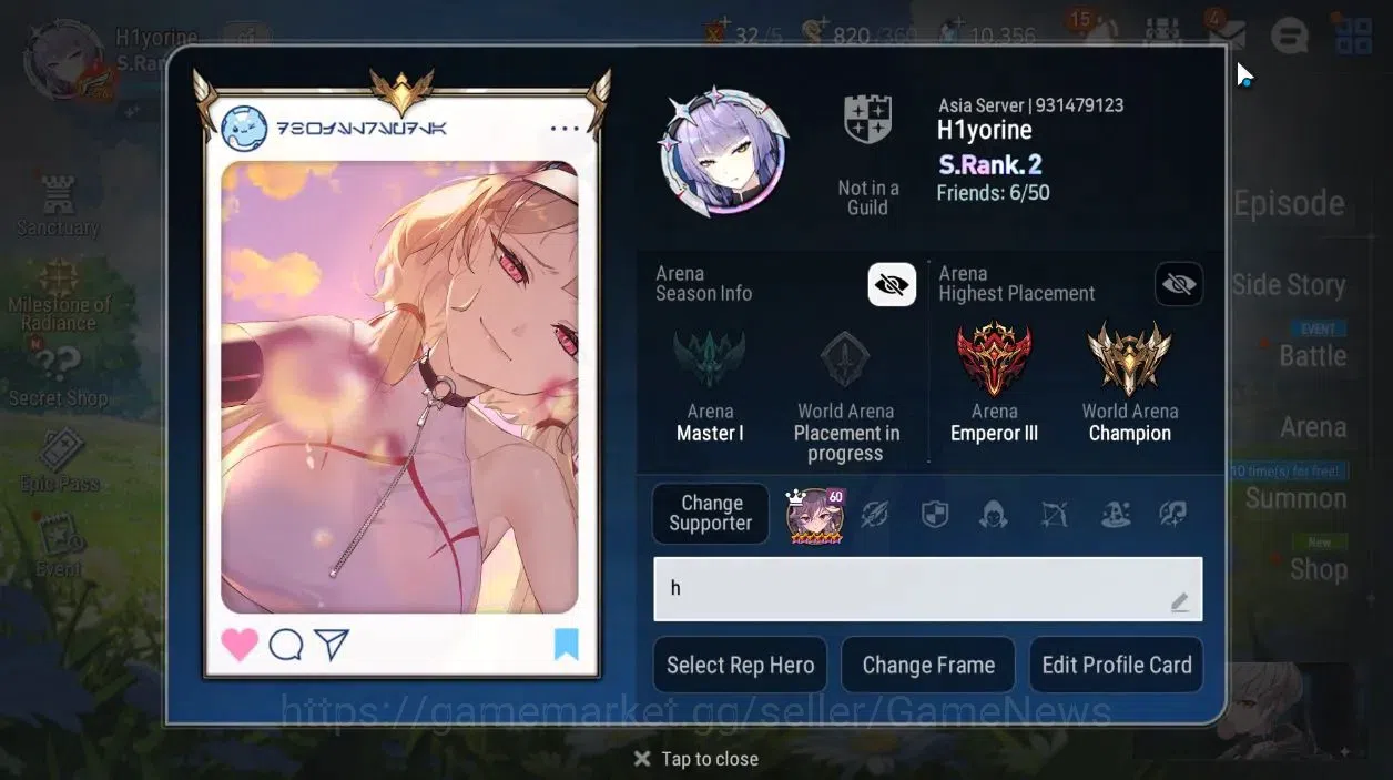 Epic Seven Accounts ASIA|Verif|22 ML[LOT Scales,NMLuna(300 SPD),Harset image 1