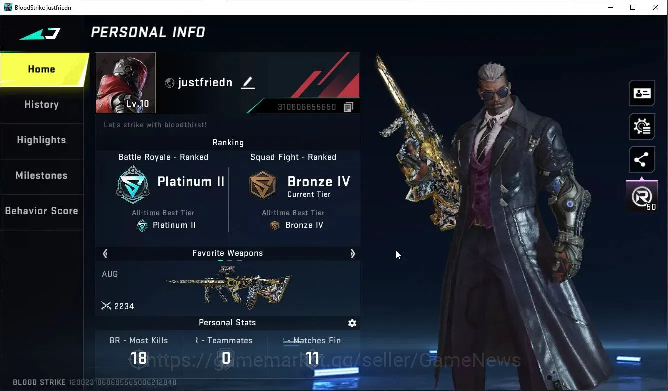 Blood Strike Accounts ASIA|1 ETERNAL AUG-Empyrean|1 ULTRA UMP45-Ascensio image 2